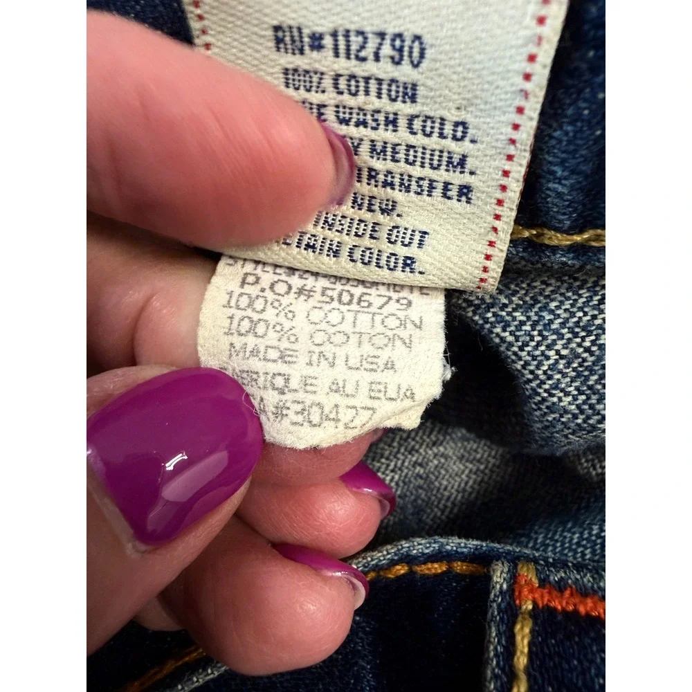 Rare VTG USA Y2K True Religion Joey Big T Super T 34 Flap Flare Jeans READ